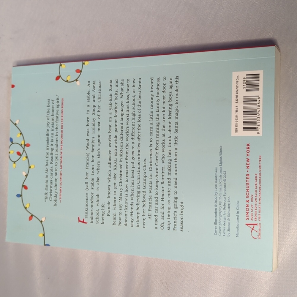 Talk Santa to Me by Linda Urban YA Paperback - Picture 3 of 3